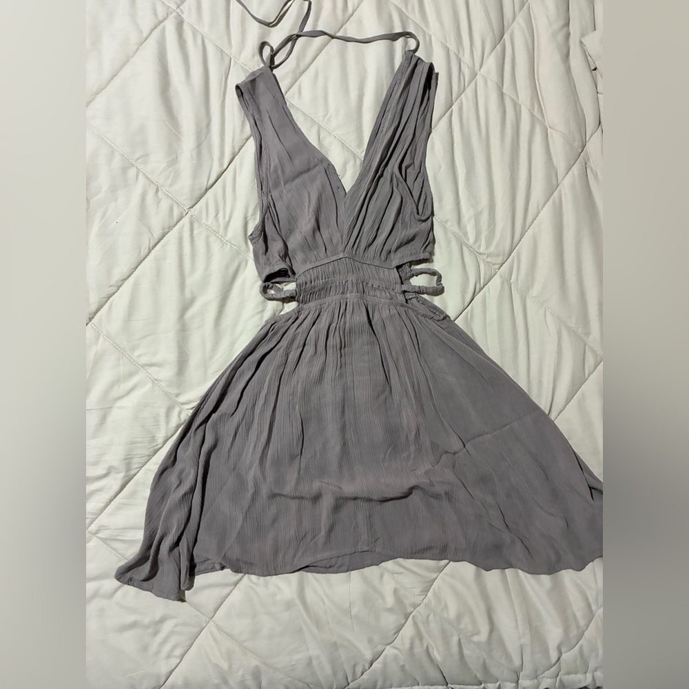 Elegant Gray (Tan) Sleeveless Dress